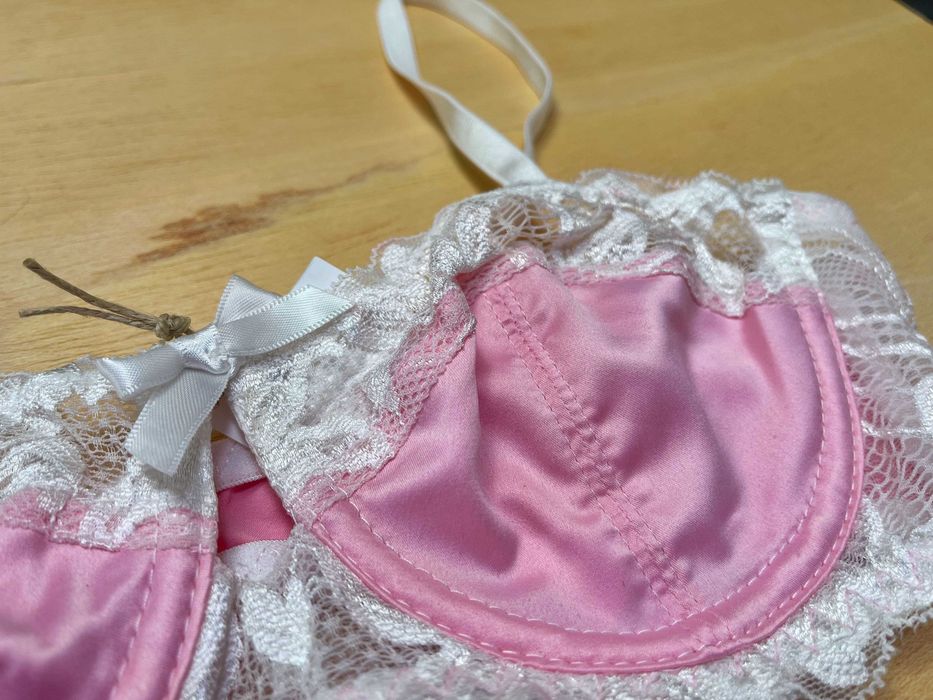 Sutiã rosa renda branca - Shein, S