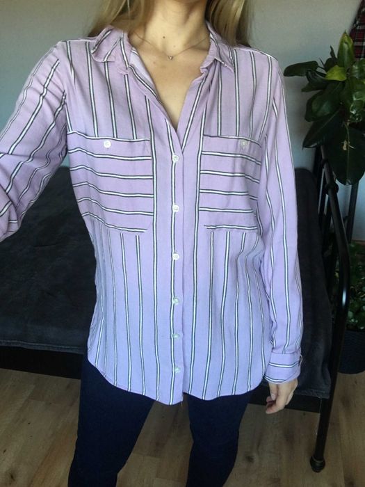 Koszula fiołkowa w paski next M