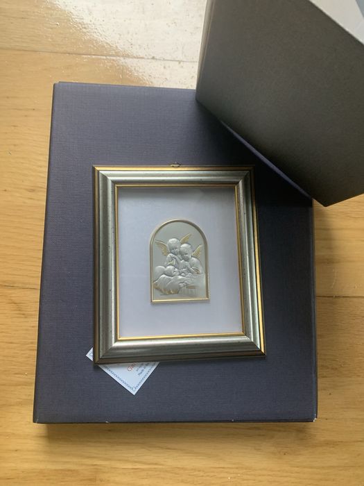 Obrazek posrebrzany prostokątny