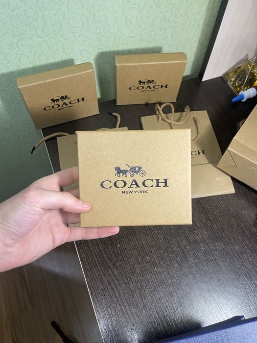 Купити гаманець Coach + подарунковий пакет, кошельок коуч для хлопця,