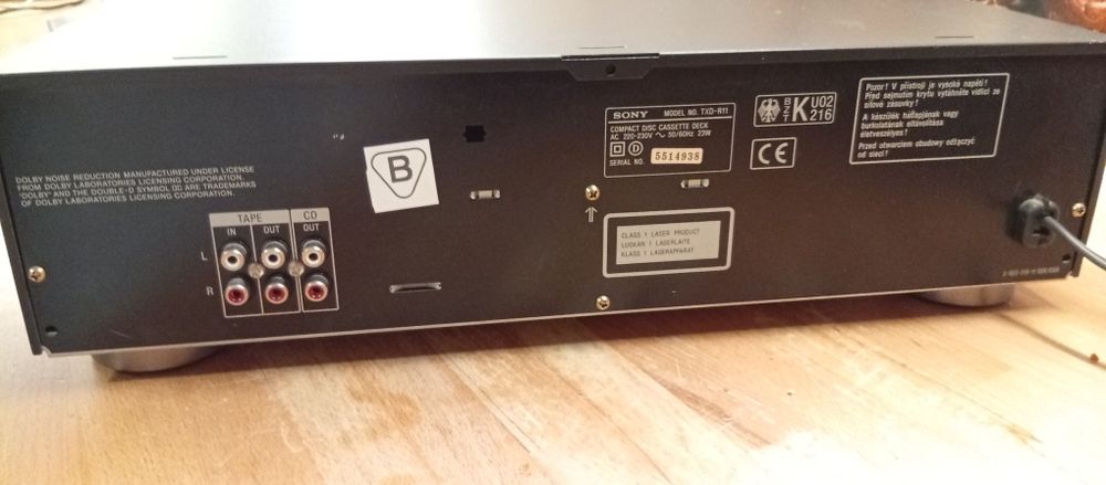 Sony kombajn CD plus deck TXD-R11 kolekcjonerski