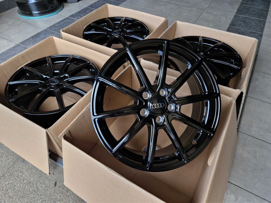 Alufelgi 17 5x112 Audi A3 A4 A5 A6 A8 Q3 Q5 Nowe Czarne ! 706#