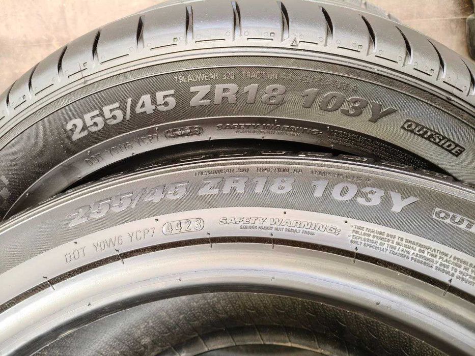 Kumho Ecsta PS71 255/45r18 103Y Extra Load made in Korea 4шт, 23год, 5,5-6мм, ЛЕТО. Привезены из Германии