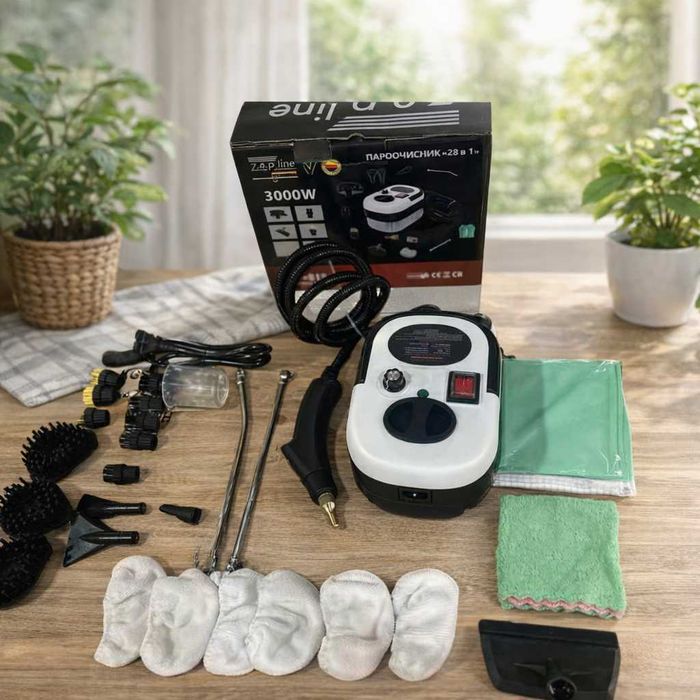 Пароочисник +28 насадок Пароочиститель / Парогенератор - для дому ‼️