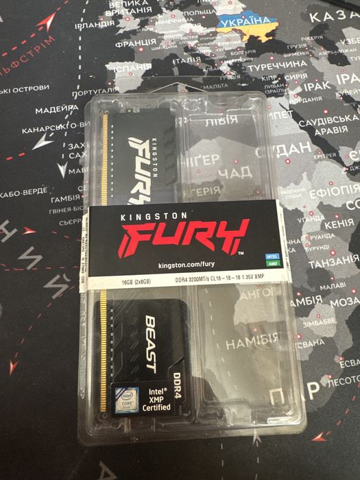 8 gb ddr4 Kingston Fury 3200 мегагерц 1 плашка