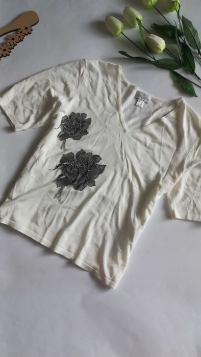 Осіння  бііла  кофта  вагітним нова 50 52 розмір