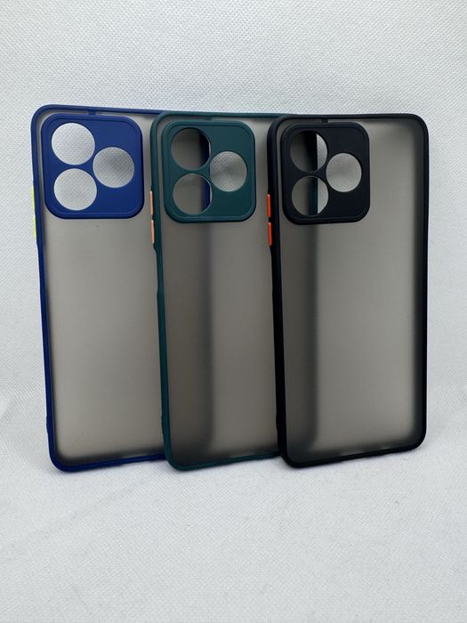 Противоударный чехол для Realme Note 50 C51 C53 матовый защита камеры
