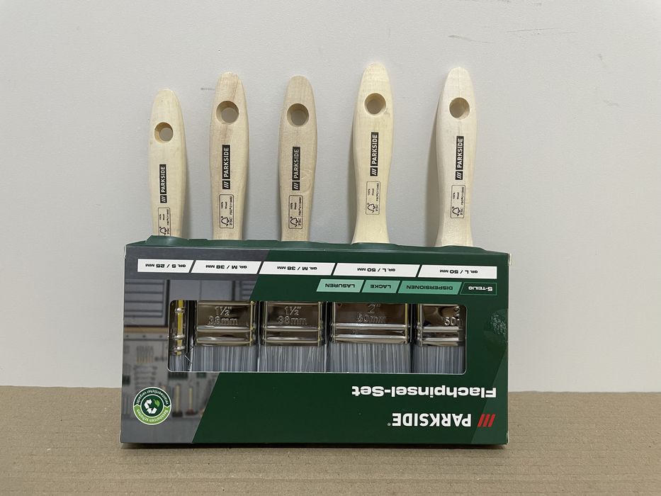 Набір пензлів/набор кистей для фарб, лаків 5шт(25/38/50мм)PARKSIDE