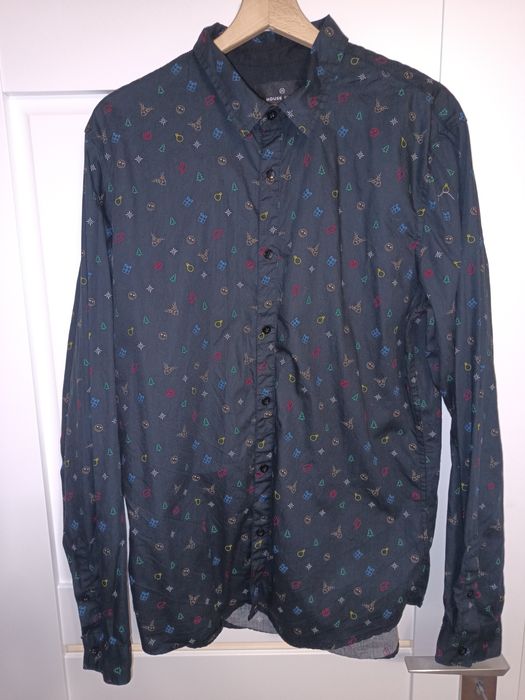 Koszula ze świątecznym motywem czarna HOUSE