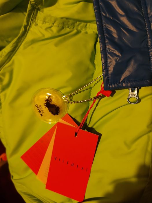 Pikowana, puchowa kurtka z odpinanym kapturem Vistula Red