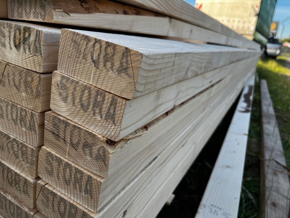 Kantówka strugana sucha 45 x 95 x 4,8 -5,1 -5,4m.