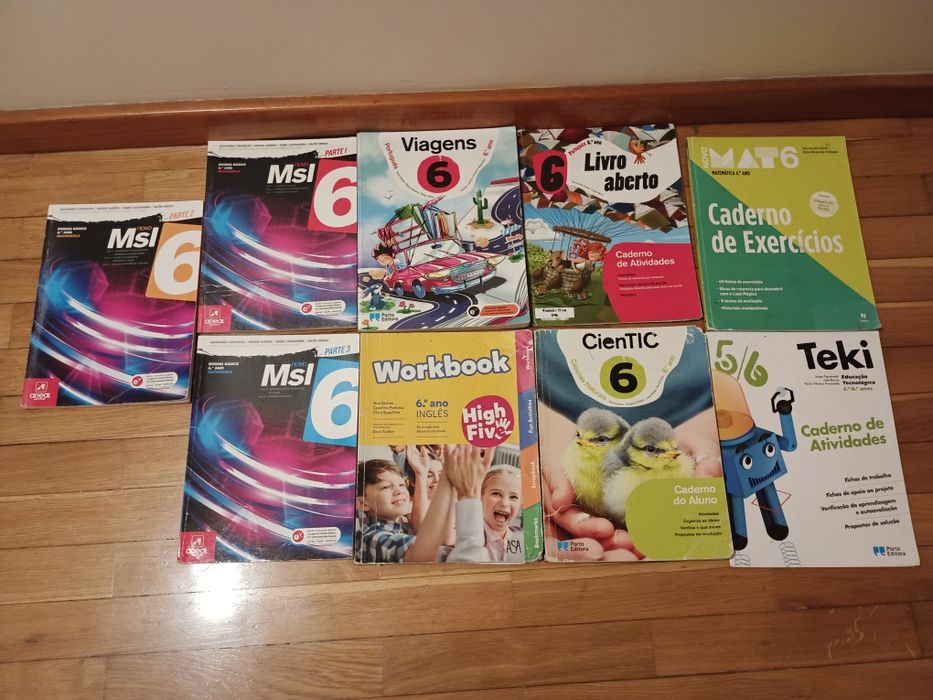Livros/cadernos de fichas/ actividades 6ºano