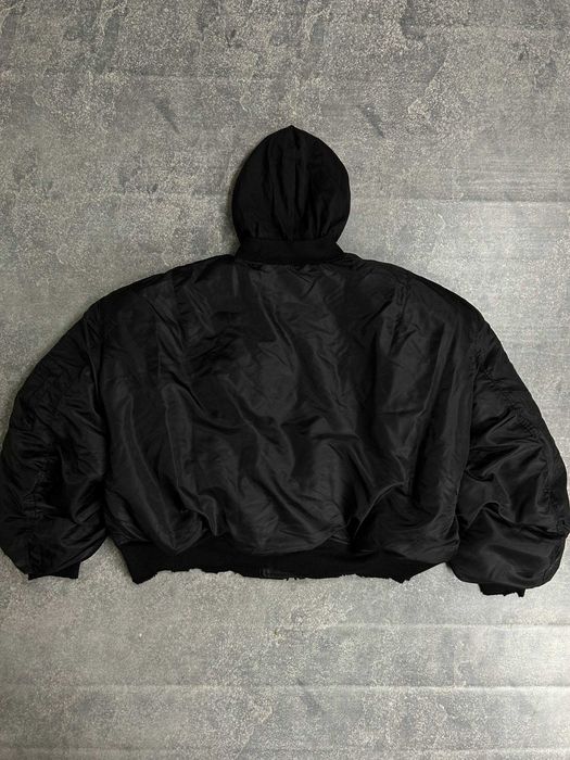 Бомбер Balenciaga черный куртка чорна курточка opium капюшон зіпка M L