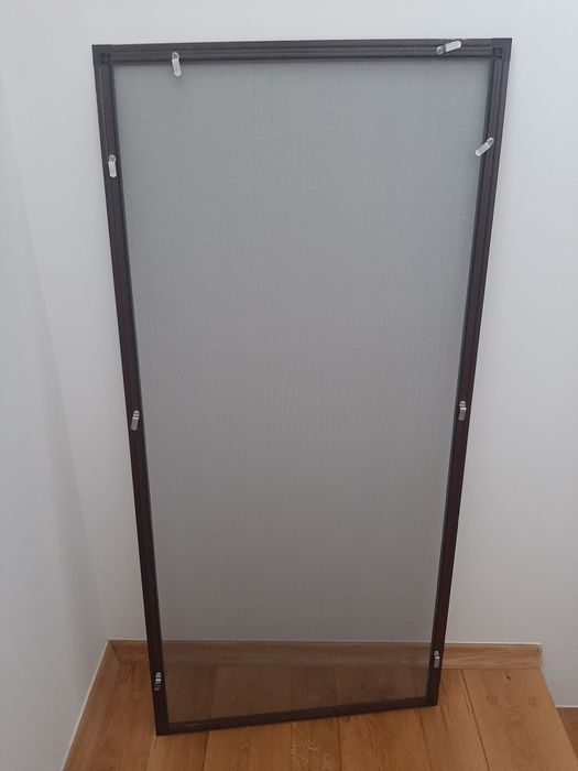 Moskitiera okienna ramowa 60 x 129,5 cm, brązowa