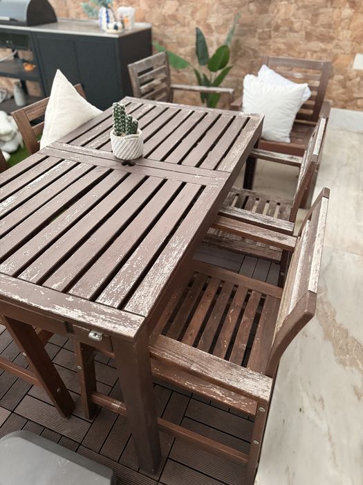 Mesa exterior madeira ikea