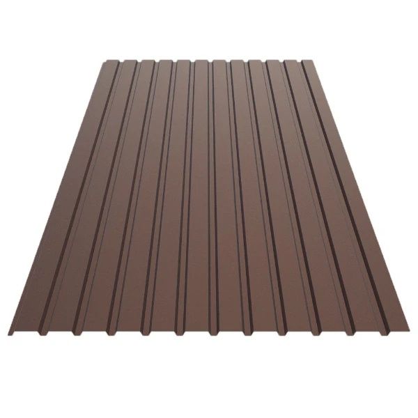 Профнастил коричневий мат 0.45-210гр м.кв