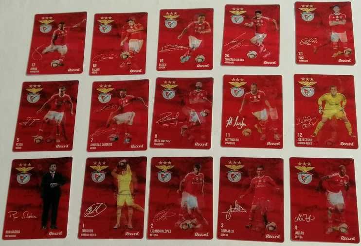 27 cartas 3D / cromos / figuras do Benfica – edição do Record