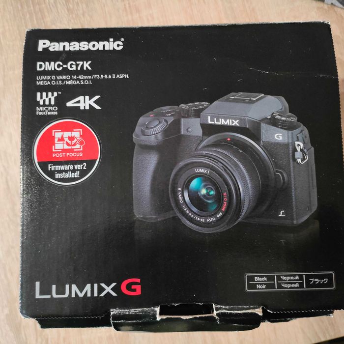 Panasonic Lumix DMC-G7 + Obiektyw H-FS1442A 14–42mm + Torba