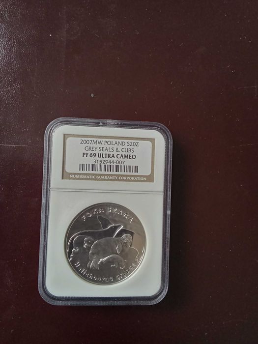 20 złotych 2007 Foka Szara NGC PF69