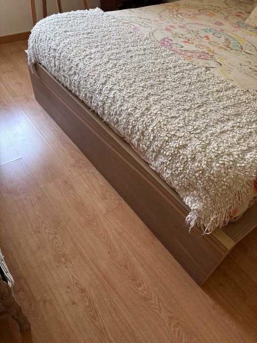Cama Casal IKEA MALM 160x200 com Estrado LÖNSET Premium Incluído 50% de Desconto