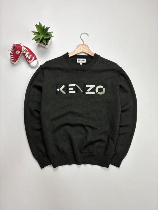 Свитер джемпер Kenzo Multicolour Logo Wool Jumper size S, M