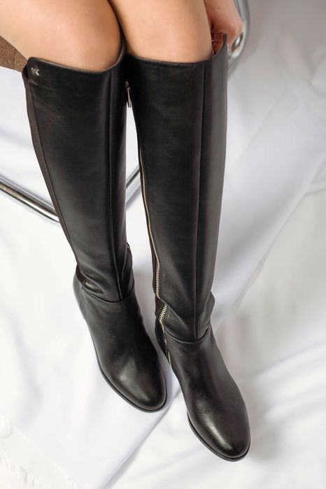 MICHAEL KORS оригинал! Новые кожаные черные сапоги кожа осень весна 35