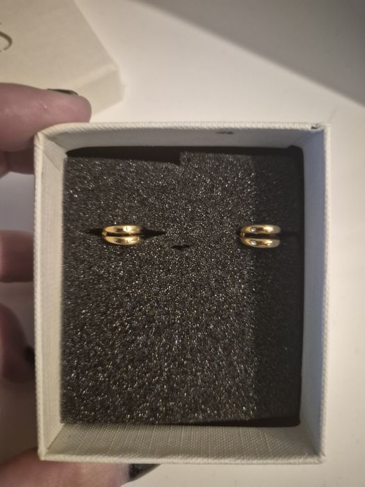 Kolczyki damskie srebrne pozłacane yes