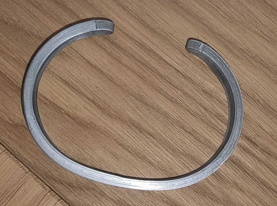 Branzoletka typu cuff bracelet srebrna dowolny kolor