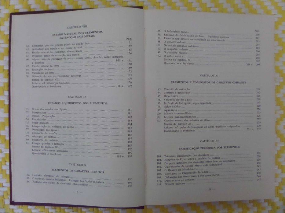 Compêndio de química para o 6º ano dos liceus – 1963