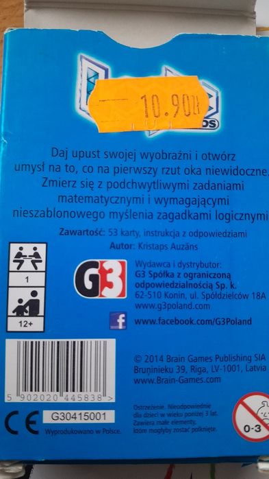 Logic cards karty zestaw niebieski G3 - jak nowe