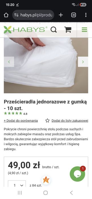 Prześcieradła jednorazowe z gumką