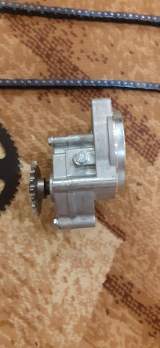 Редуктор 5:1+ ланцюг + зірка для міні мото-байка тримера або велосипед