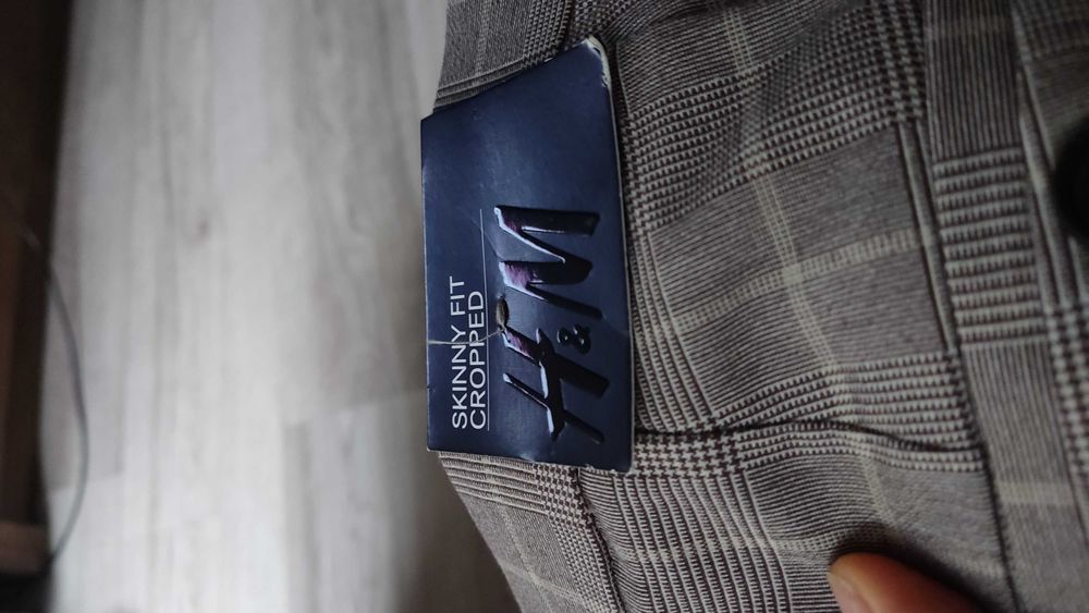 Nowe spodnie cygaretki H&M w kratkę