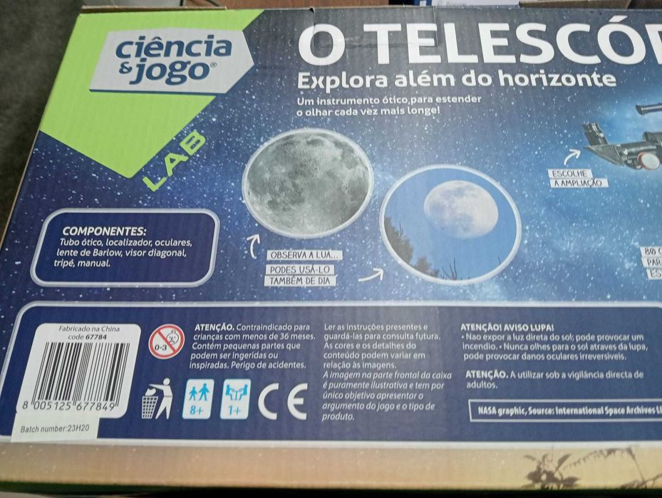 Telescópio Ciência & Jogo Clementoni (8+ Anos)–Astronomia p/ Crianças