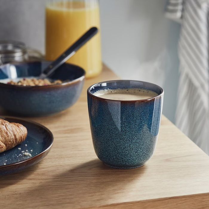 Kubek Ikea kolekcja Gladelig ceramiczny bez ucha, 4 sztuki