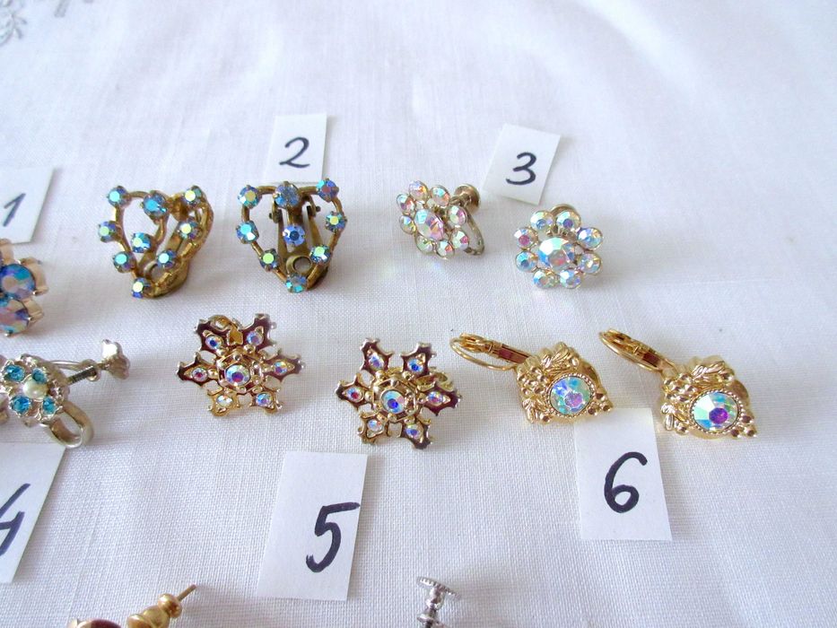 Stara biżuteria kolczyki klipsy lata 80