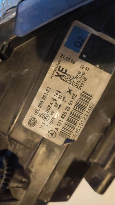 farol esquerdo bi-xenon Mercedes SLK R171 completo