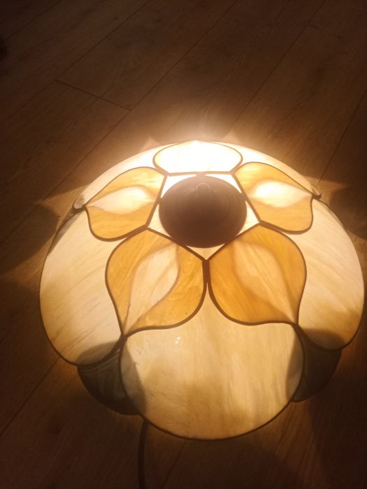 Plafon"Tiffany",witrażowy,lampa sufitowa, beż