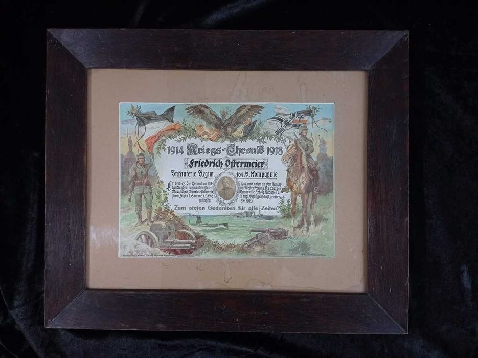 Wehrmacht stara pamiatka wojskowa tablo rzesza