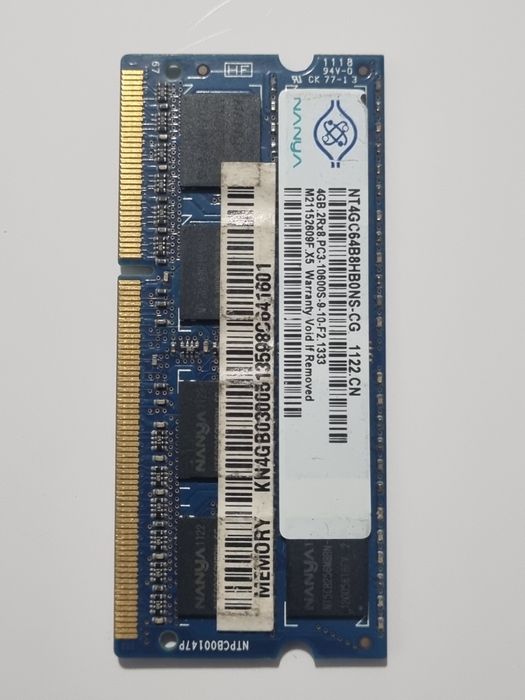 Оперативна пам'ять SODIMM 4GB DDR3 Nanya NT4GC64B8HBONS-CG