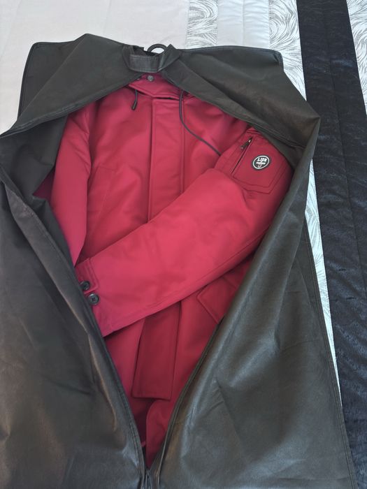 Lion of Porches Casaco Parka Vermelho Novo – Original Inverno Homem