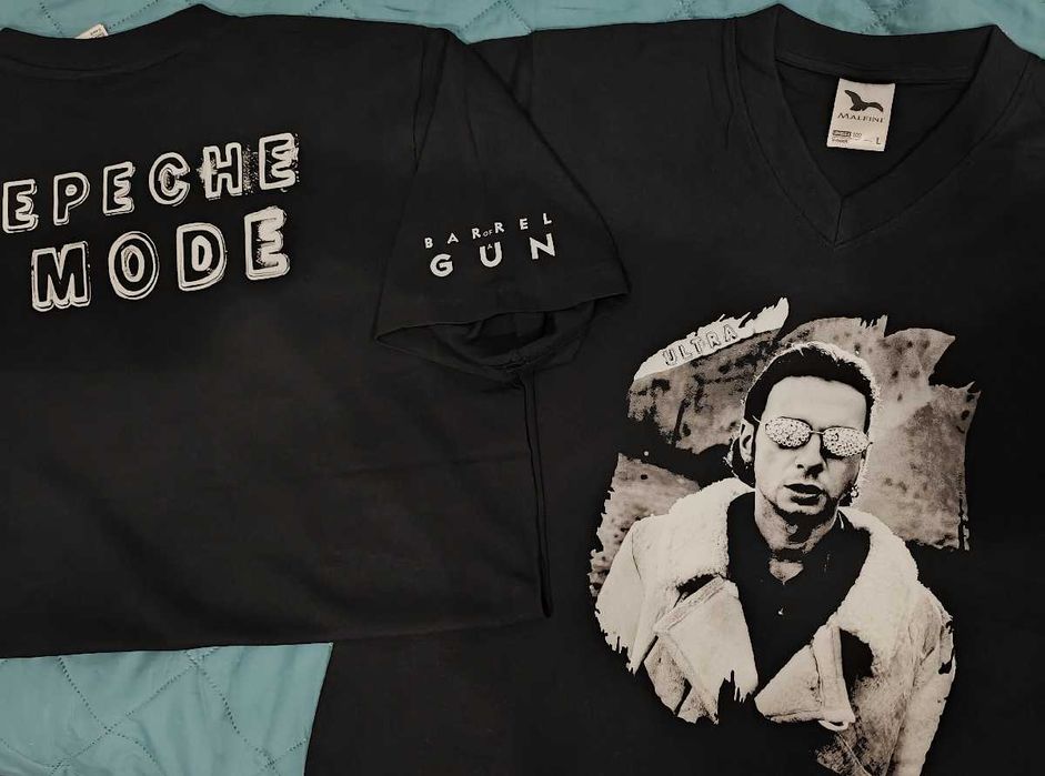 T-shirt V-neck. Depeche Mode, Barrel of a Gun. ULTRA. Roz: XL