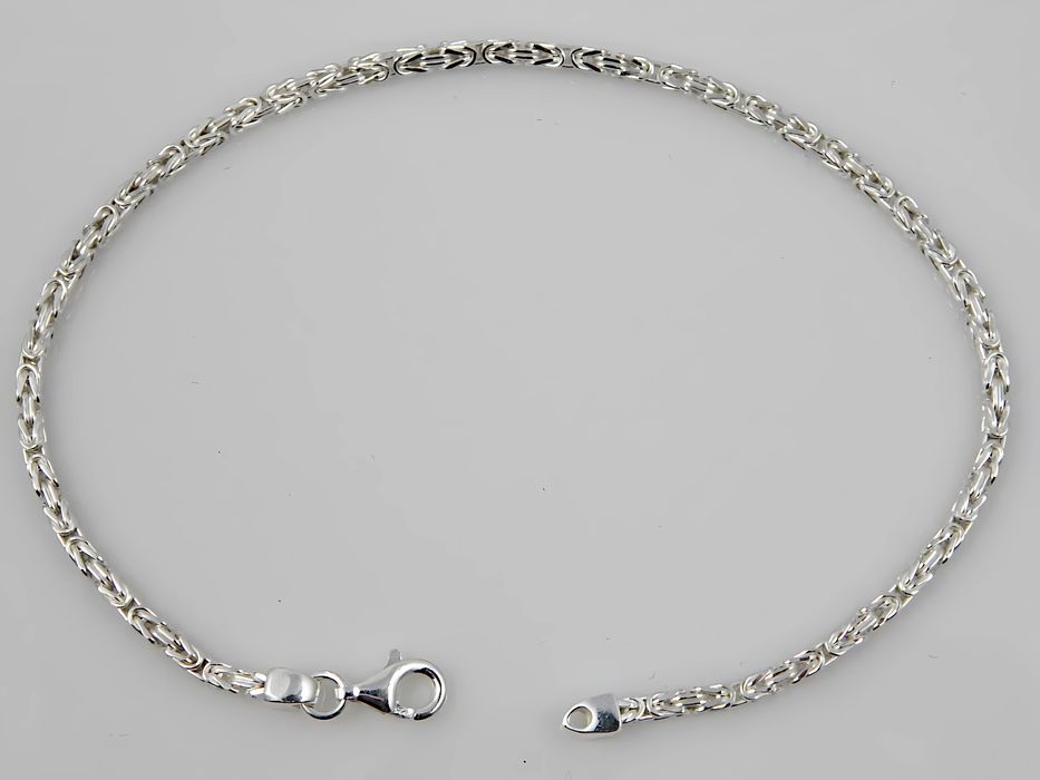 Srebrny komplet królewski 2mm bizantyjski 20cm 60cm BIZ050K_20_60