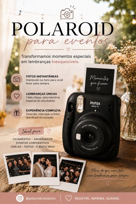 Fotos Polaroid Instantâneas para Turistas e Eventos | Lisboa