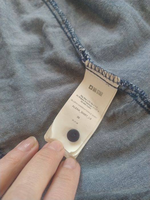 Koszula L big star bawełna jeans elegancka
