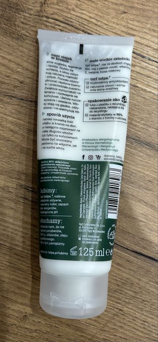 Olejek w kremie do włosów suchych Tołpa green