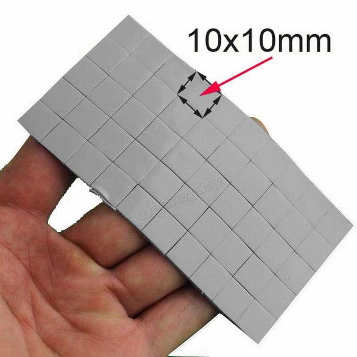 Термопрокладки 10мм х 10мм х 1мм 100штук термопрокладка