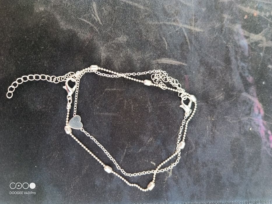 Conjunto 21 Tornozeleiras prateadas