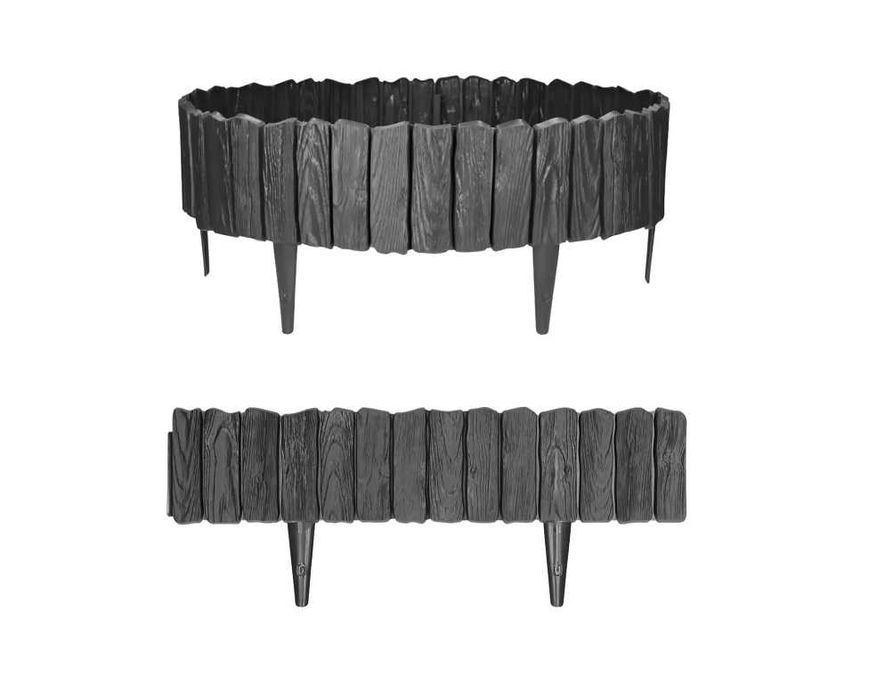 огорожа GARDENIX 2,3 м для клумби з ефектом деревини Окантовка газону