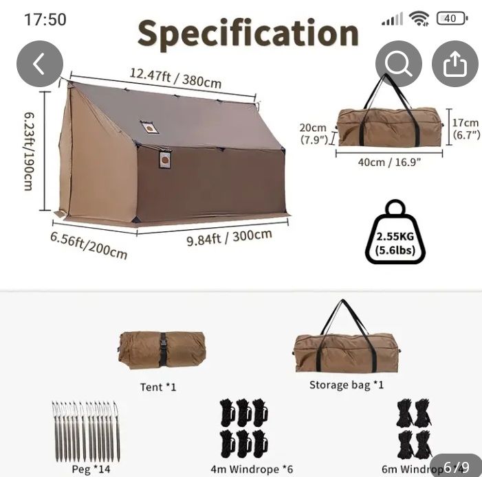 Namiot hamakowy pod piecyk, bushcraft